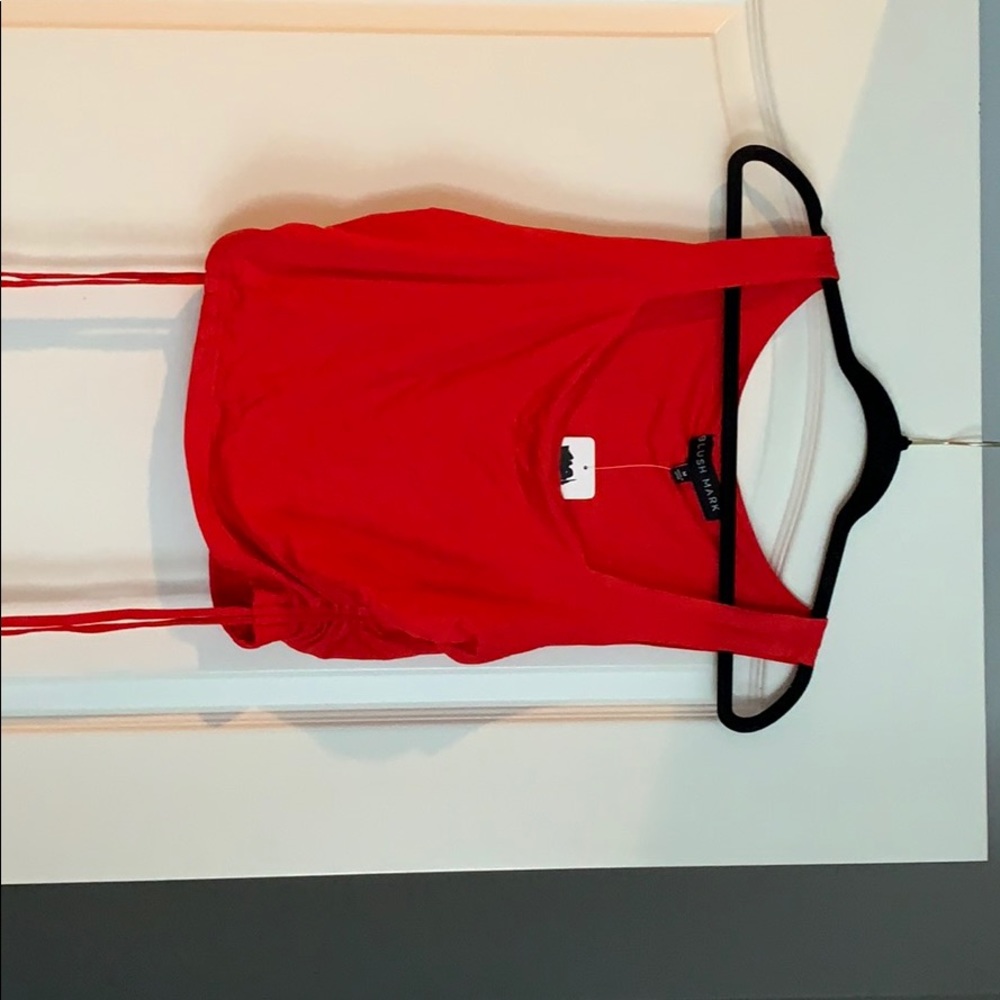 Red soft tank top